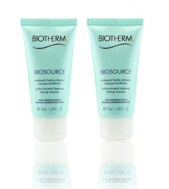 2xPack Biotherm Riosource Hydra-Mineral Cleanser Toning Mousse for Normal to Combination Skin  - 100 ml