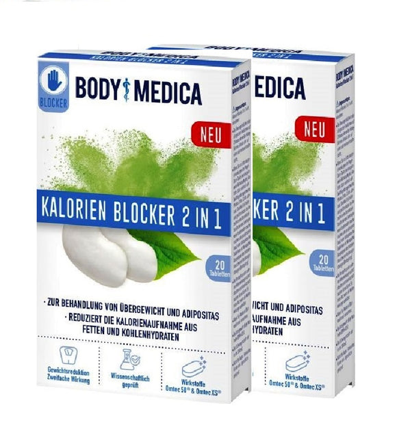 2xPack BodyMedica Calorie blocker 2in1 - 40 Tablets