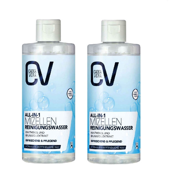2xPack CV (CadeVera) ALL-IN-1 Micellar Cleaning Water - 600 ml