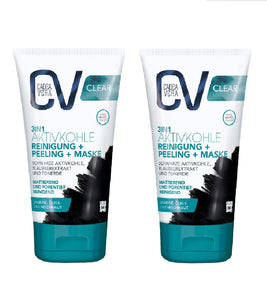 2xPack CV (CadeaVera) CLEAR 3in1 Activated Carbon Cleaning+Peeling+Mask - 300 ml