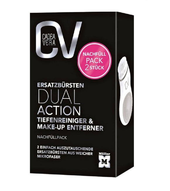 CV DUAL ACTION Facial Cleansing Replacement Brushes - 2 Pcs