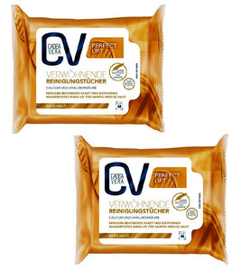 2xPack CV (CadeaVera) Perfect Lift Pampering Cleaning Wipes - 50 pieces