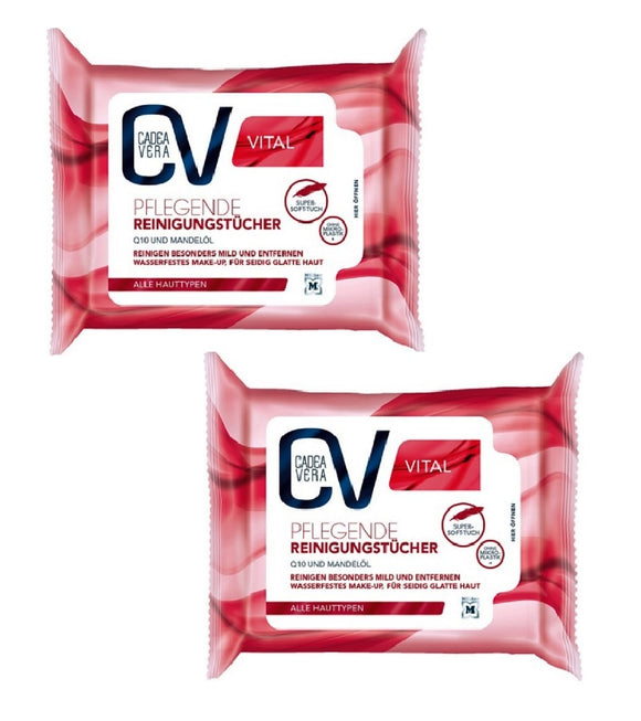 2xPack CV (CadeaVera) VITAL Nourishing Cleaning Wipes - 50 pcs