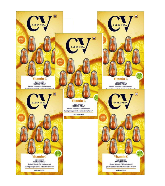 5xPack CV (CadeaVera) Vitamin C Glow Booster Concentrate - 35 Pcs