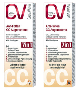 2x Packs CV (CadeaVera)  Vital 35+ Anti-wrinkle CC Eye Cream 7-in-1 - Eurodeal.shop