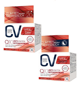 CV (CadeaVera) Vital Anti-Wrinkle Anti-Aging Q10 Intensive Day+Night Care Cream Set