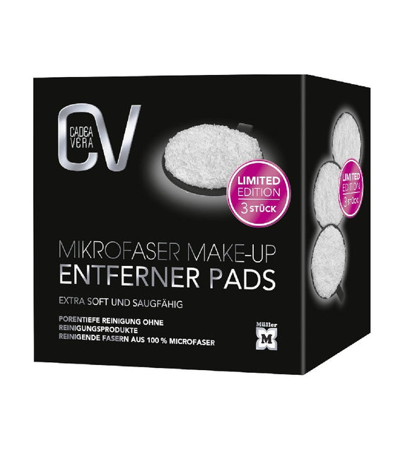 CV (CadeVera) Microfiber Make-up Remover Pads for Deep Cleaning - 3 Pcs