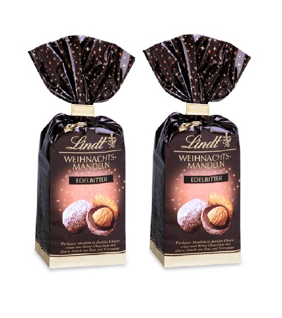 2xPack Lindt Christmas Bitter Almonds 70% - 200 g