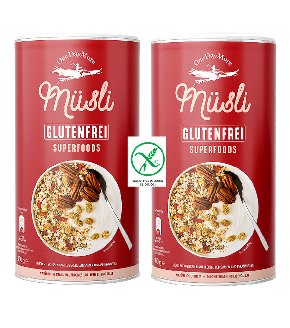 2xPack OneDayMore Muesli Superfoods Gluten-free - 800 g
