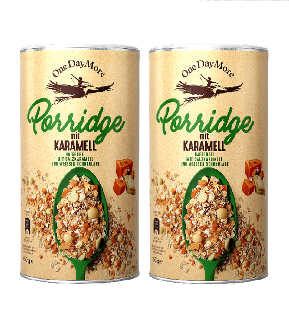 2xPack OneDayMore Porridge with Caramel - 900 g