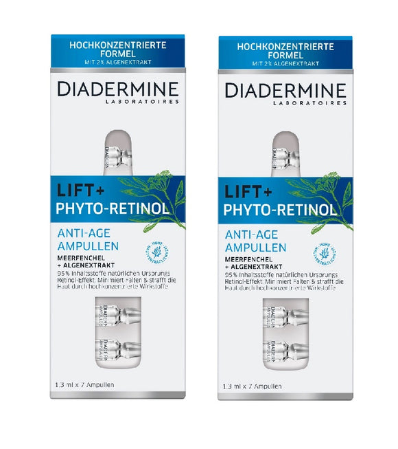 2xPack DIADERMINE Lift + Phyto-Retinol Anti-Age Ampoules - 14 Pcs