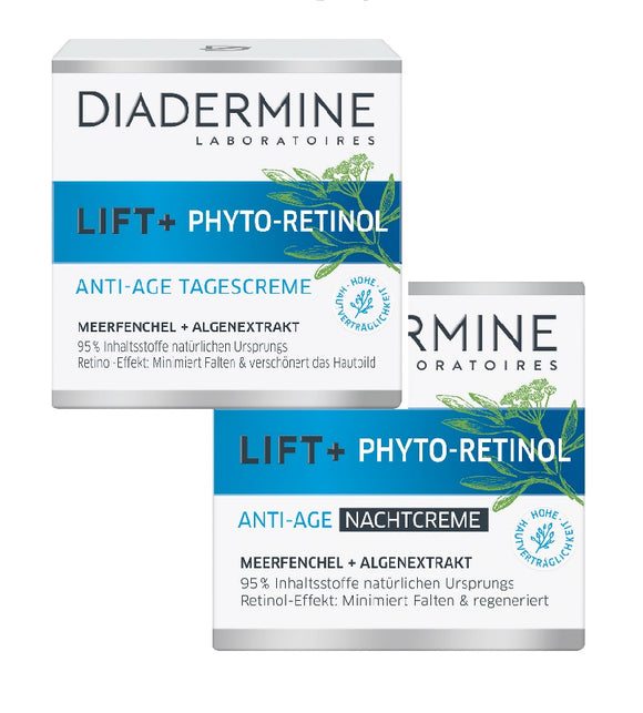 DIADERMINE Lift + Phyto-Retinol Anti-Age Day & Night Creams - 100 ml