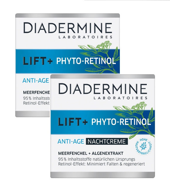 2xPack DIADERMINE Lift + Phyto-Retinol Anti-Age Night Cream - 100 ml