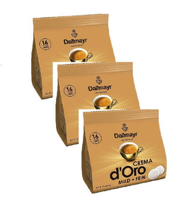 3xPack Dallmayr Crema d'Oro Mild & Fine Coffee Pads - 48 Pads