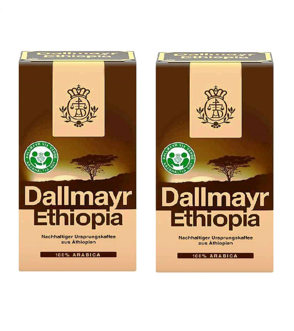 2xPacks Dallmayr Ethiopia Ground Arabica Highland Coffee - 1 kg