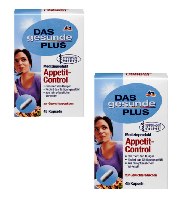2x Pack Das Gesunde Plus Appetite control (90 Capsules) - Eurodeal.shop