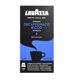 10xPack LAVAZZA Decaffeinated Ricco Espresso Coffee Capsules - 100 Capsules