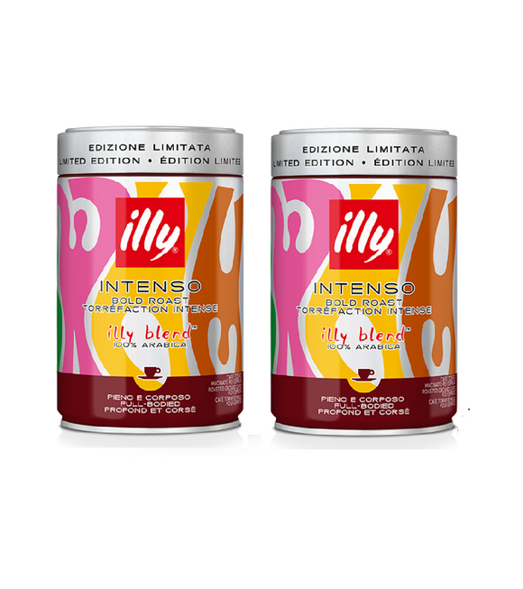 2xPack ILLY Designer Cans of Ground Coffee INTENSO - Limited Edition  500 g