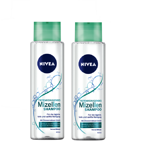 2xPack Nivea Deep Cleansing Micellar Shampoo - 800 ml