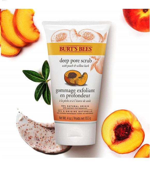 BURT'S BEES Peach & Willobark Deep Pore Scrub - 110 g