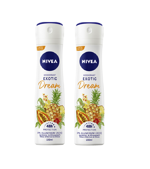 2xPack NIVEA Exotic Dream Deodorant Spray - 300 ml