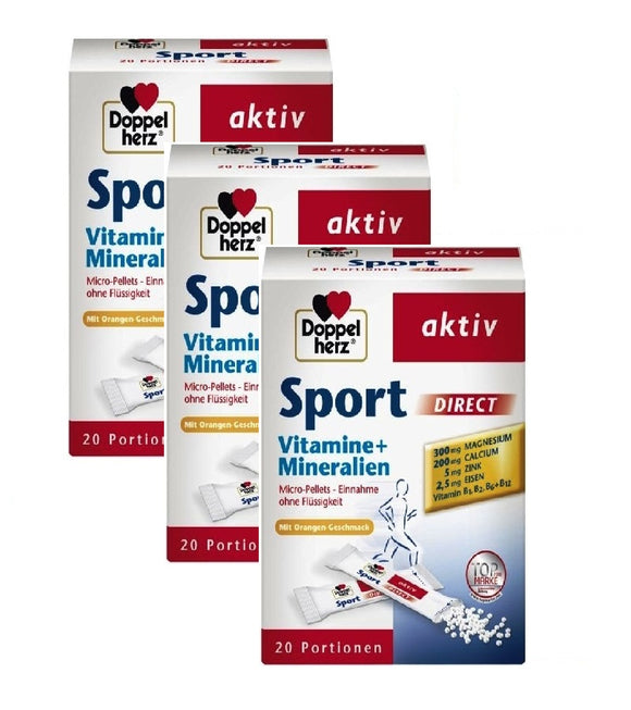 2xPack DoppelHerz Active Sport DIRECT Vitamin+Minerals +FREE PACK - 60 Servings