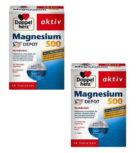 2xPack Doppelherz Active Magnesium 500 - 60 Tablets