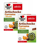 2xPack Doppelherz Artichoke, Turmeric + Olive Oil - 60 Capsules