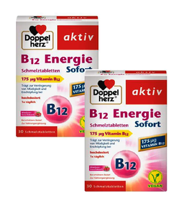 2xPack Doppelherz B12 Energy Instant Orodispersible Tablets - 60 Pieces