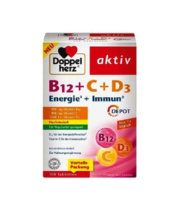 Doppelherz® B12 + C + D3 Depot Active - 100 Tablets