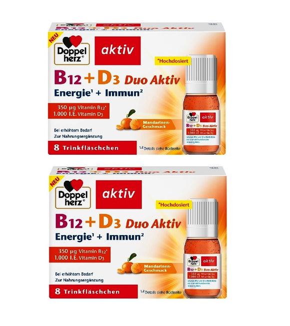 Doppelherz® B12+D3 Duo Active Drinking Ampoules - 16 Pcs