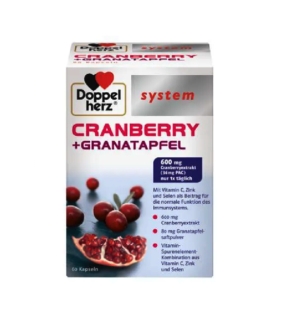 Doppelherz® Cranberry + Pomegranate System Capsules - 60 Pcs