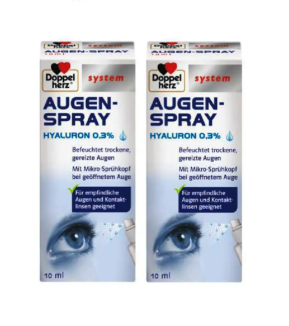 2xPack Doppelherz Eye-Spray Hyaluronic 0,3% System - 20 ml
