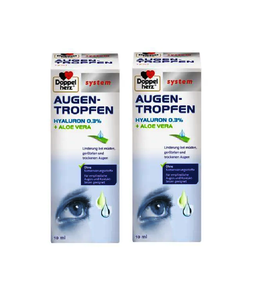 2xPack Doppelherz® Hyaluron 0.3% Eye Drop System - 20 ml