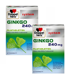 2xPack Doppelherz Ginkgo 240 mg System Film-coated Tablets - 60 Pcs