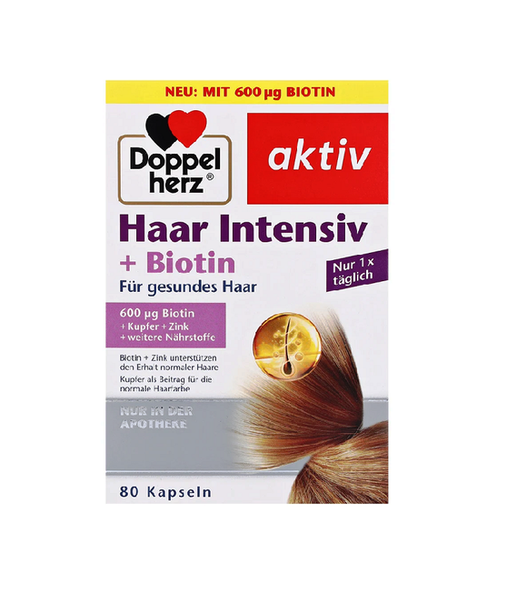 Doppelherz® Hair Intensive + Biotin Capsules - 80 Pcs