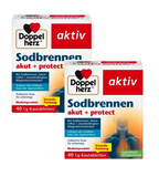 2xPack DoppelHerz Heartburn Acute + Protect Chewable Tablets - 80 Pcs