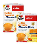 2xPack Doppelherz® Hot Turmeric + Manuka Honey Granules - 20 Pcs