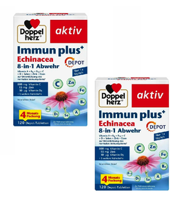 2xPack Doppelherz Immun plus Echinacea Depot Tablets - 40 Pieces