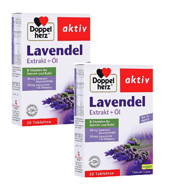2xPack Doppelherz Active Lavender Extract + Oil - 60 Tablets