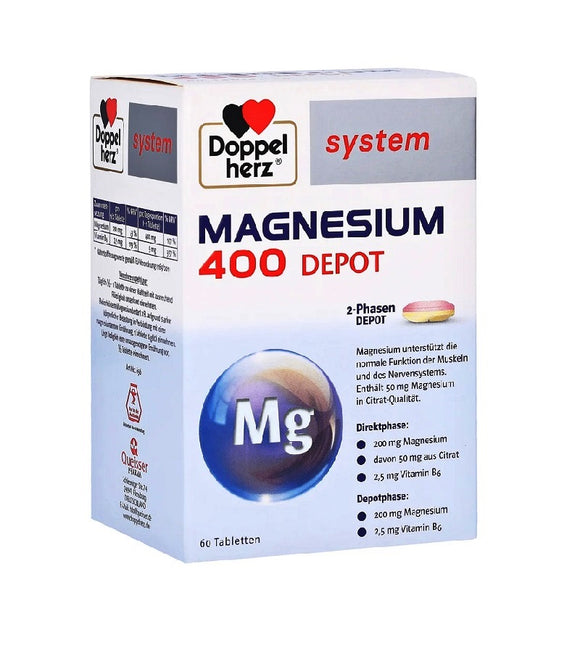 Doppelherz System Magnesium 400 Depot - 60 Pieces