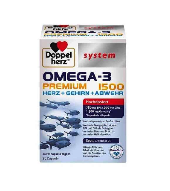 Doppelherz® Omega-3 Premium 1500 System Capsules - 60 Pcs