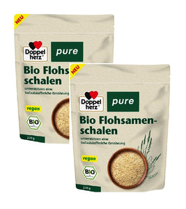 2xPack Doppelherz® Organic Psyllium Husk Pure Powder - 400 g