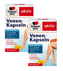 2xPack Doppelherz® Veins Capsules  - 120 Pcs