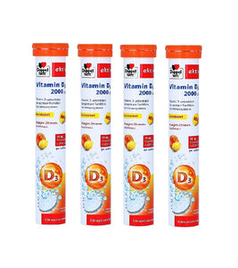 4xPack Doppelherz Vitamin D3 2000 IU Effervescent Tablets - 60 Pcs