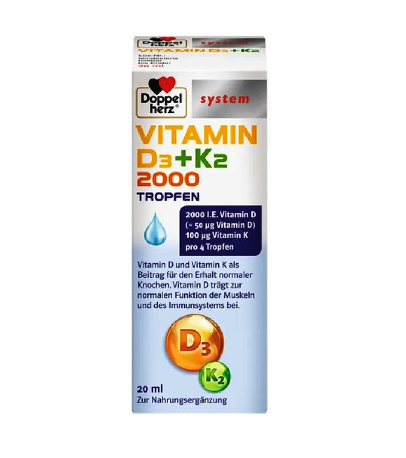 Doppelherz Vitamin D3 2000+K2 Drops - 20 ml