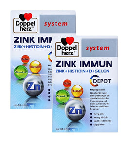 2xPack Doppelherz Zinc Immune Depot System Tablets - 60 Pcs