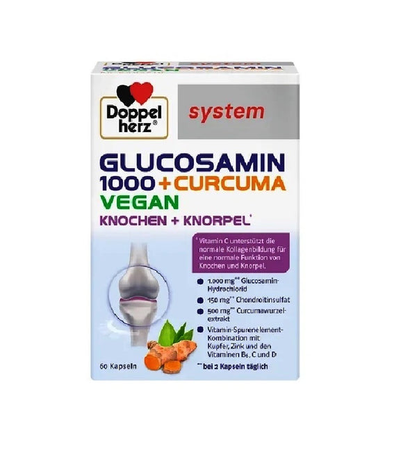 Doppelherz® Glucosamin 1000+Curcuma Vegan System - 60 Pcs