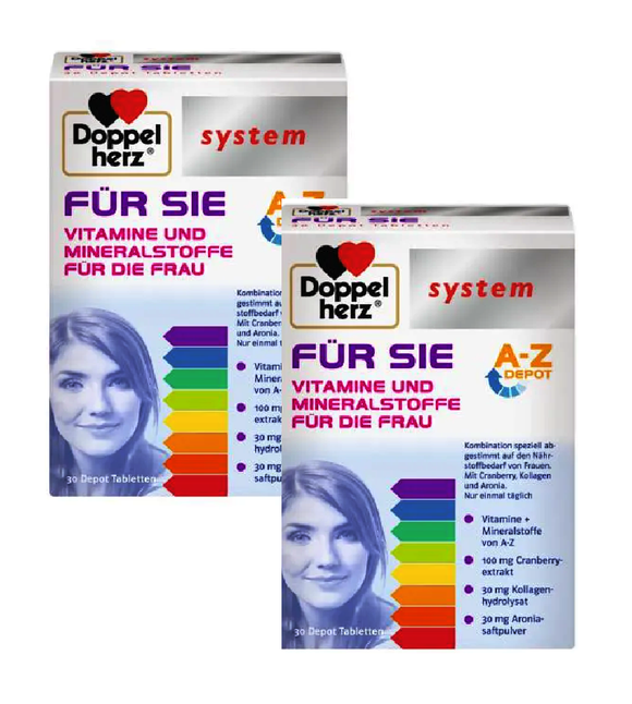 2xPack DoppelHerz for HER A-Z System Tablets - 60 Pcs