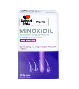 Doppelherz® Pharma MINOXIDIL Hair Regrowth Sloutuon for Woman - 3 Month Supply
